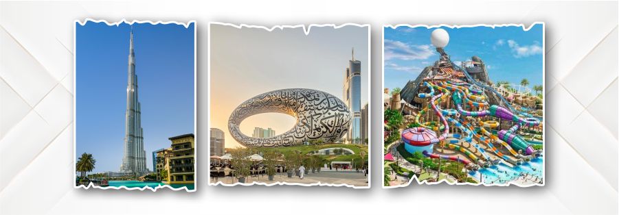 Dubais Attractions   Below The Background   900 x 313 Px - Dubai's Attractions